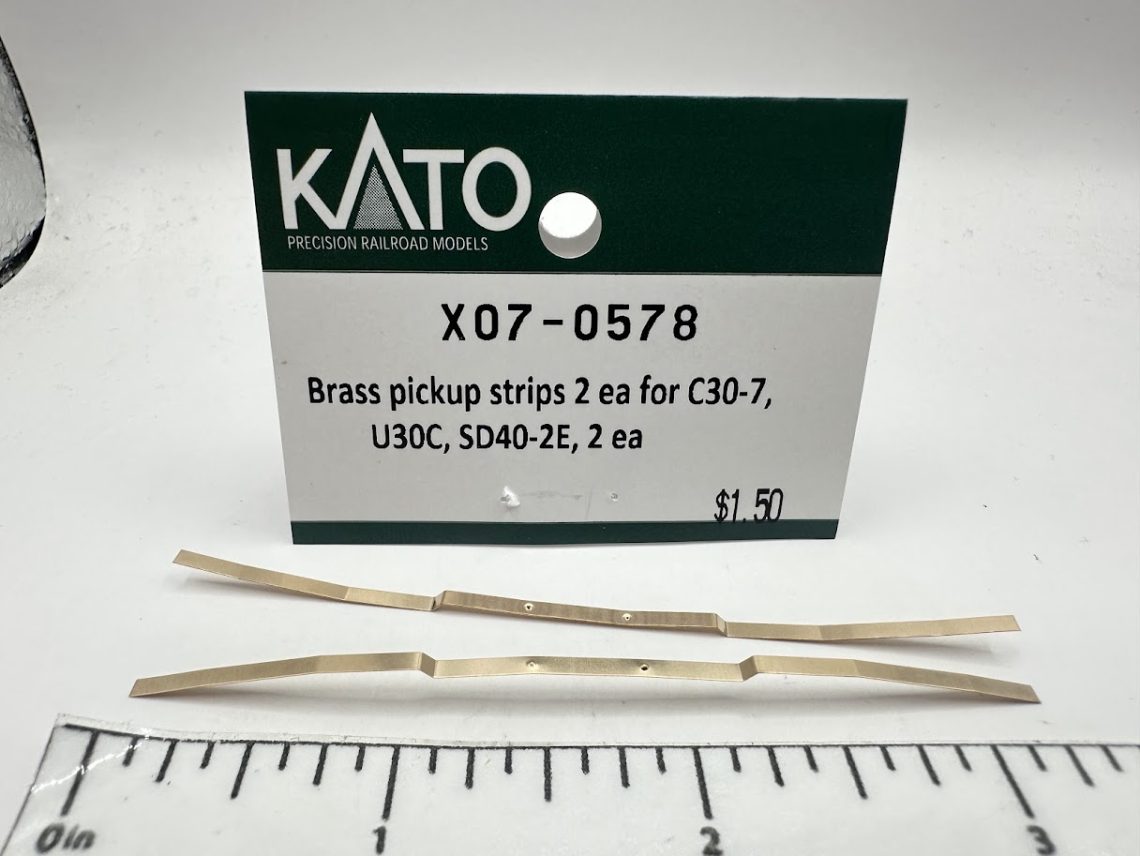 Brass Pick up strips, SD40-2 Early, U30-C, C30-7 (N-Scale)