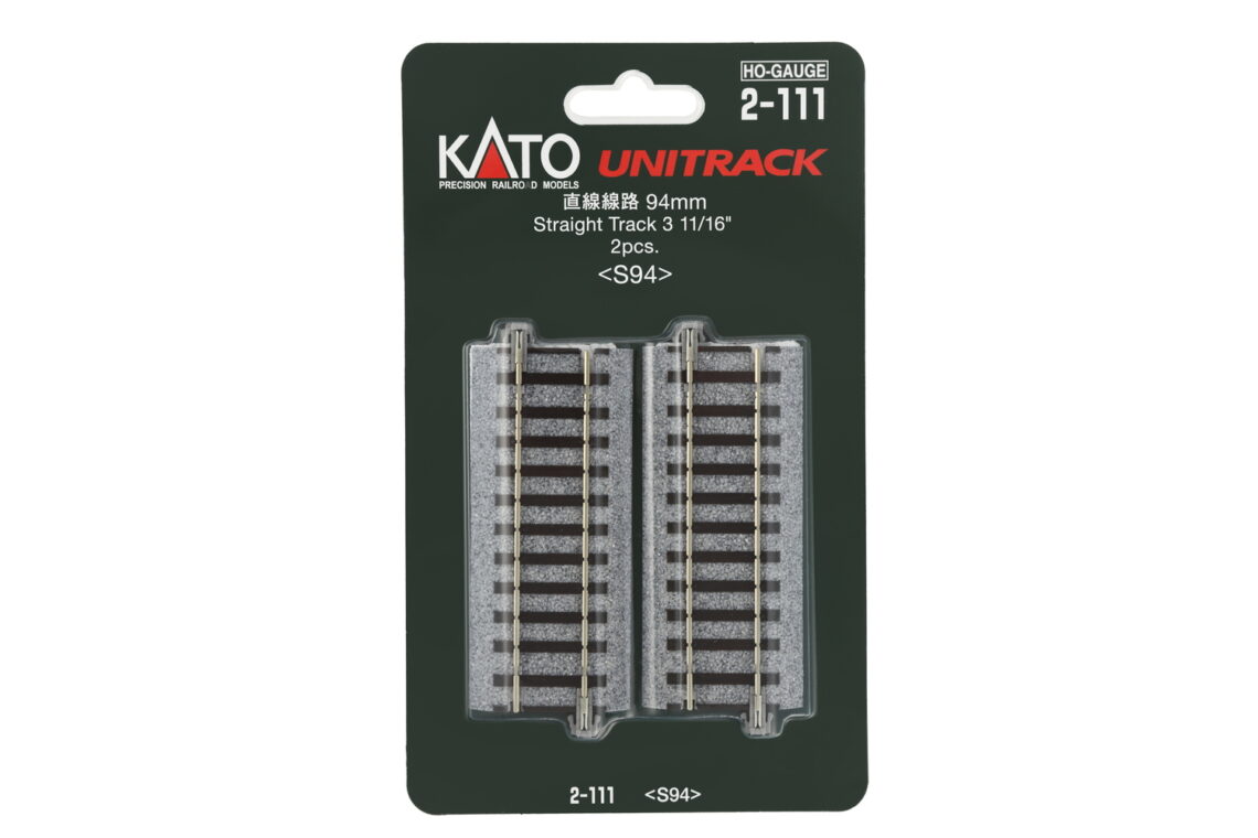 H 94mm (3-11/16") Straight Track, (2 ea)