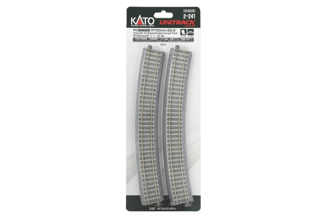730mm (28 3/4") Radius 22.5* CT Superelevated Curve Track [4 pcs]