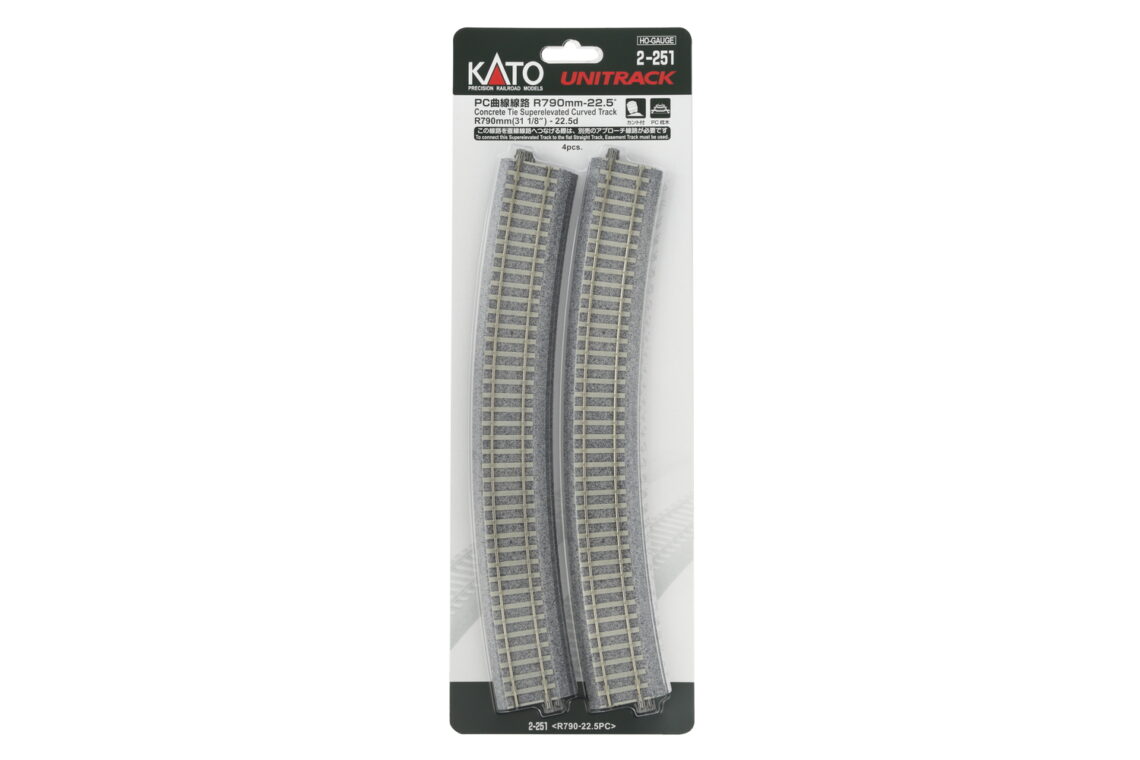790mm (31 1/8") Radius 22.5* CT Superelevated Curve Track [4 pcs]