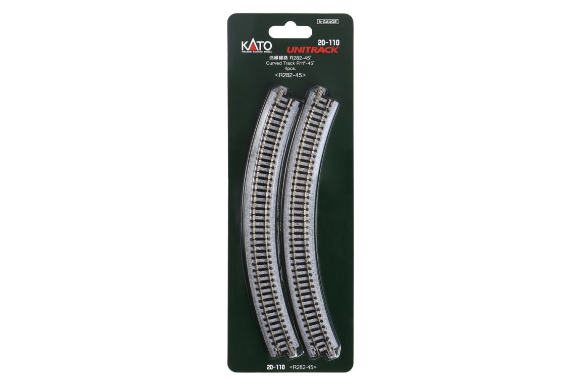 N R282-45 Curved Track (4 ea)  (11-45d)