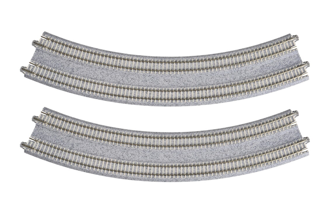 N Double Track Superelevated Curved R414/381-45 (2 ea) - Kato USA