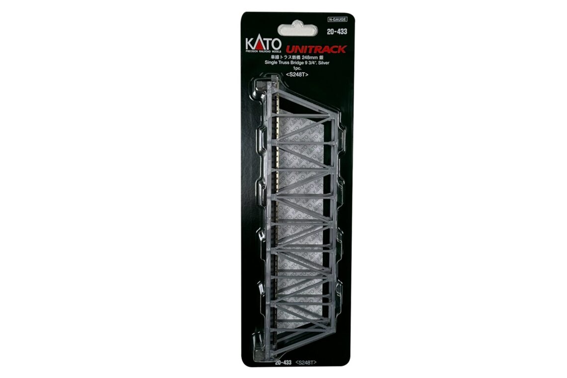 N Single Truss Bridge Silver, 248mm, (1ea)