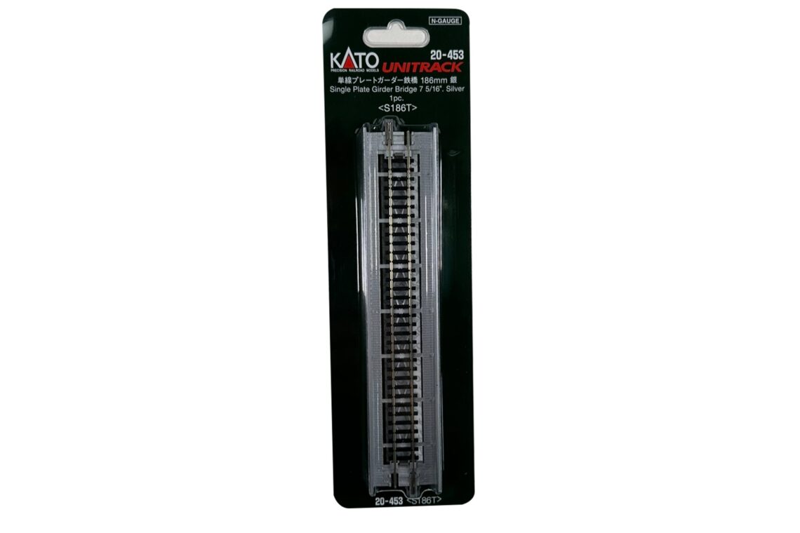 N Plate Girder Bridge, Silver, 186mm (1ea) (prev #23-073)
