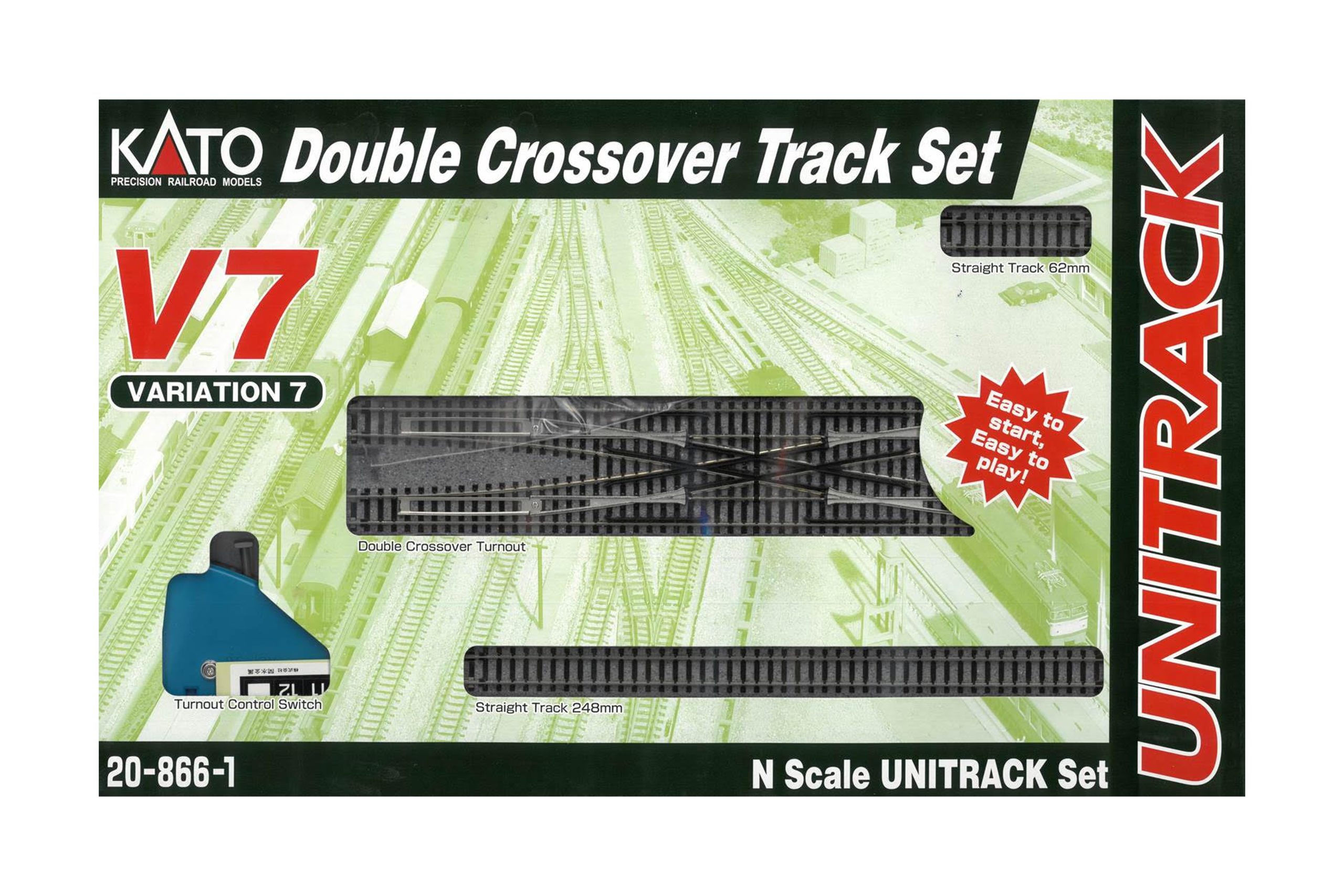 N V7 Electric Double Track Crossing Set - Kato USA Online Store