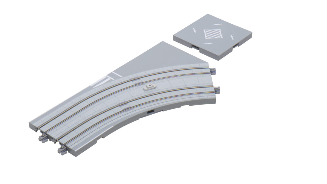UNITRAM Street Track Curve R180mm-45º Right