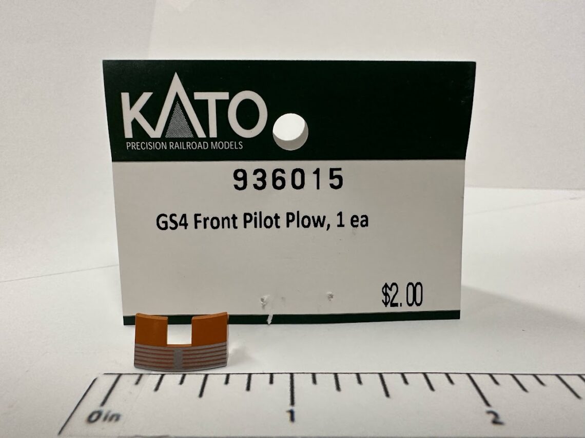 N GS4 Front Pilot Plow (Daylight Orange) (N-Scale)