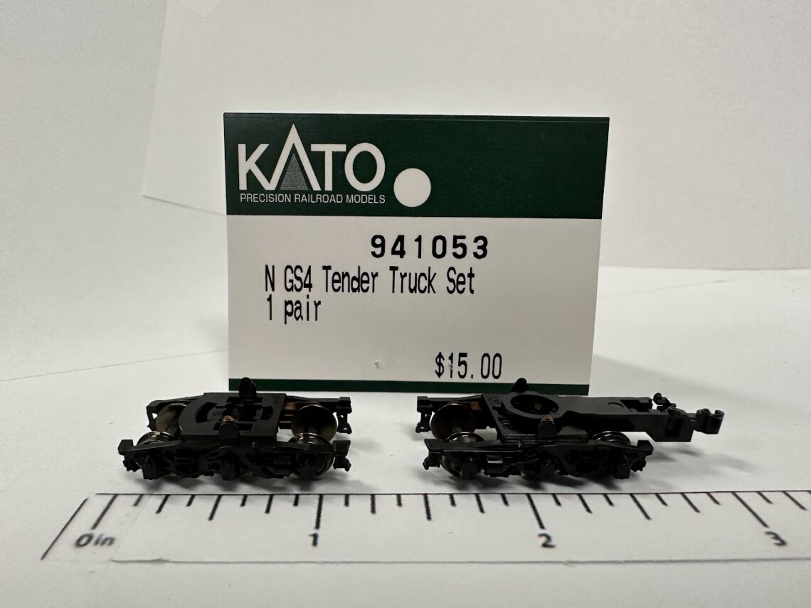 N GS4 Tender Truck Set, front and back with coupler (N-Scale)