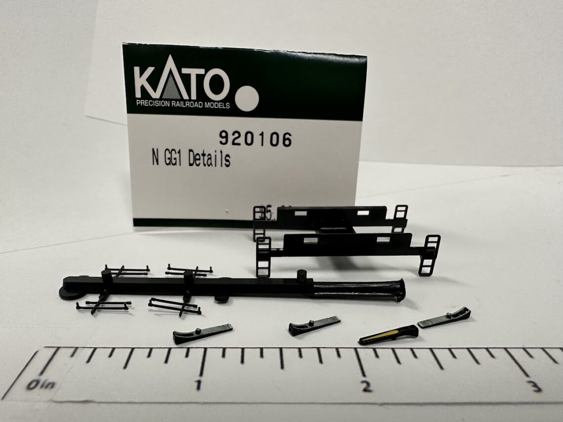 GG1 Detail parts, Green (Includes marker light casings, window grills, and ladder piece) (N-Scale)