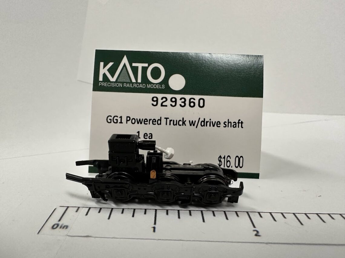 GG1 Powered Truck with drive shaft, Black (N-Scale)