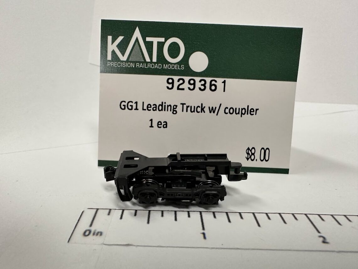 GG1 Leading truck assembly w/ Magnetic Knuckle Coupler, Black (N-Scale)
