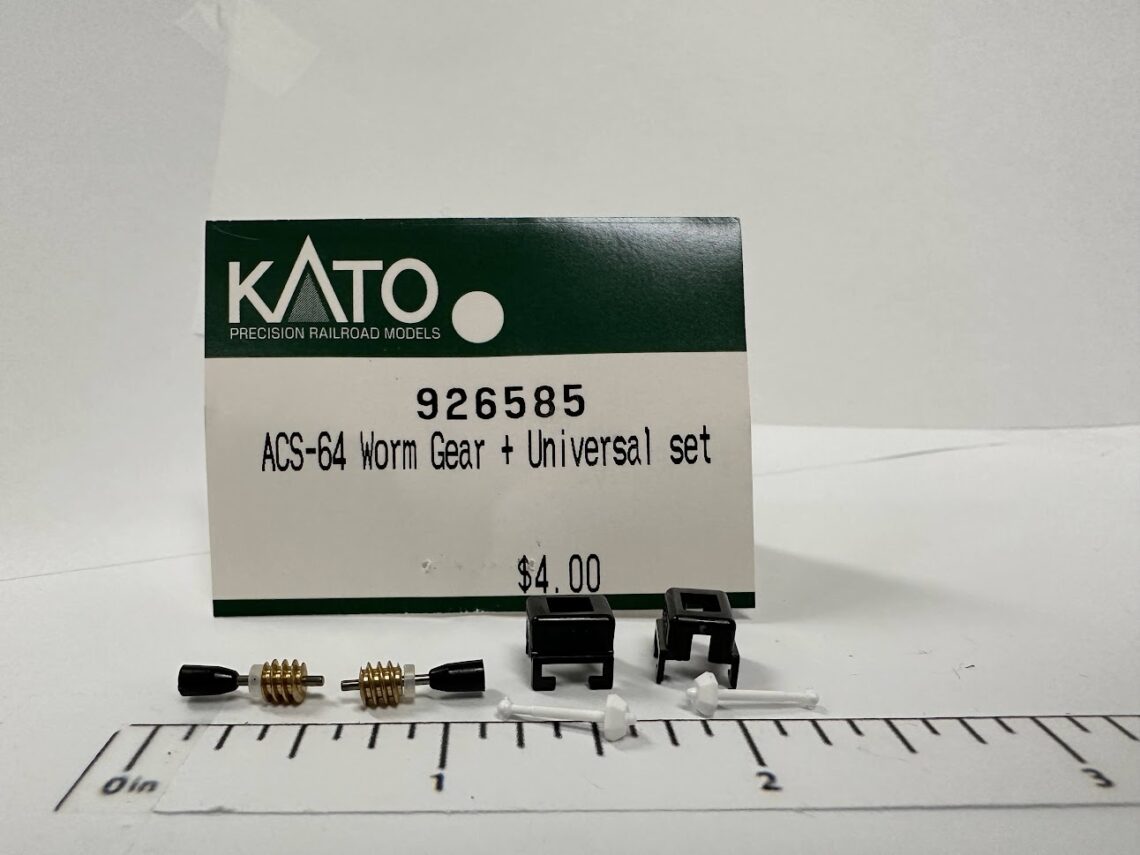 ACS64 Worm Gear and Joint set (includes worm, bearings, shaft and universal) (N-Scale)