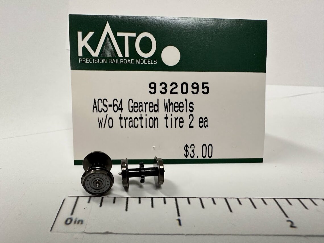 ACS64 Geared Wheelset w/o Traction Tire (N-Scale)