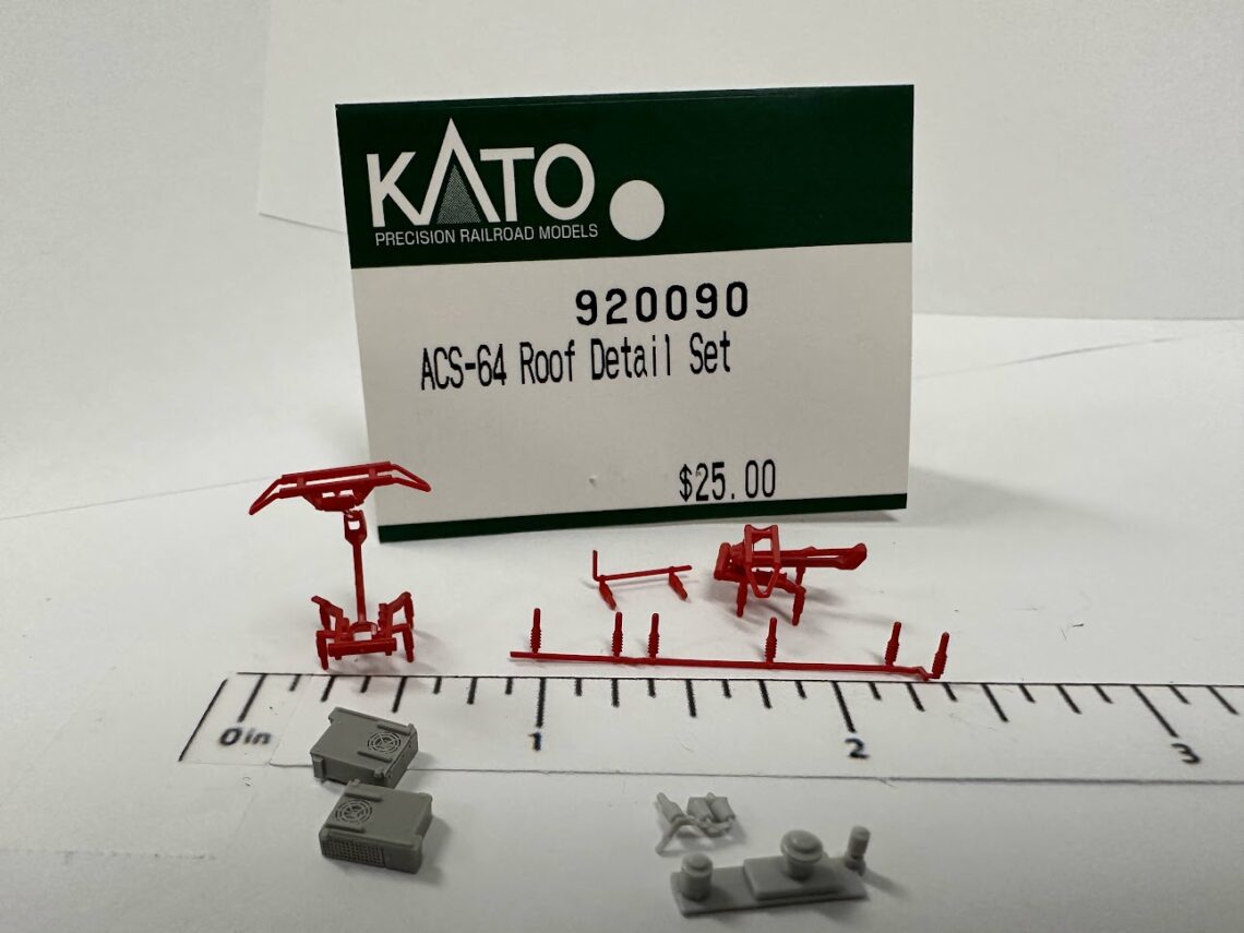 ACS64 Roof Detail Set (Includes 2 Pantographs, roof wires, and A/C units) (N-Scale)