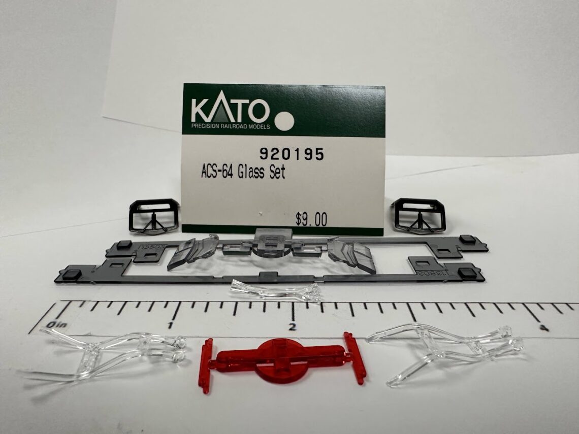 ACS64 Glass Set (includes all clear plastic parts + light tubes) (N-Scale)