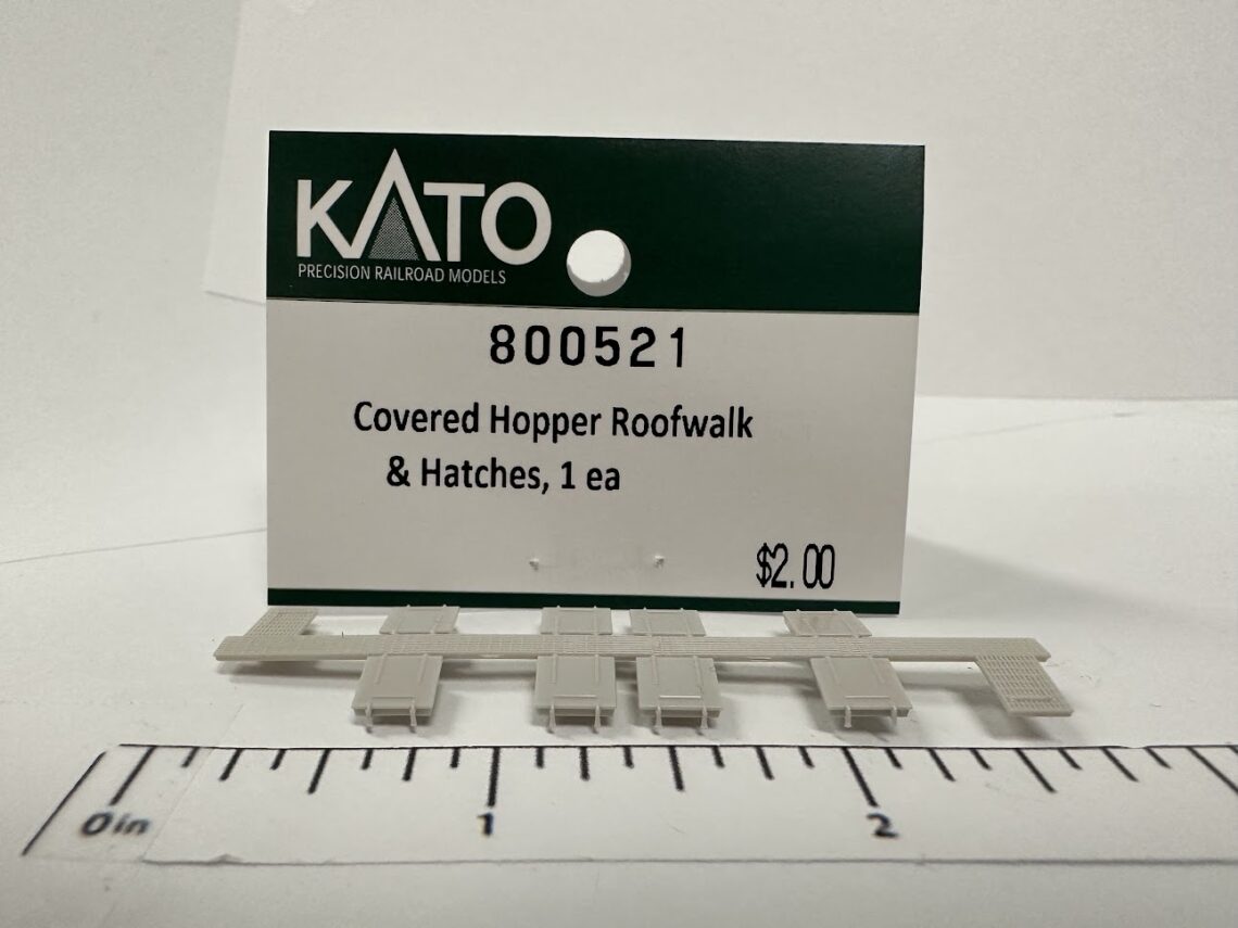 Covered Hopper Roofwalk & Hatches (N-Scale)