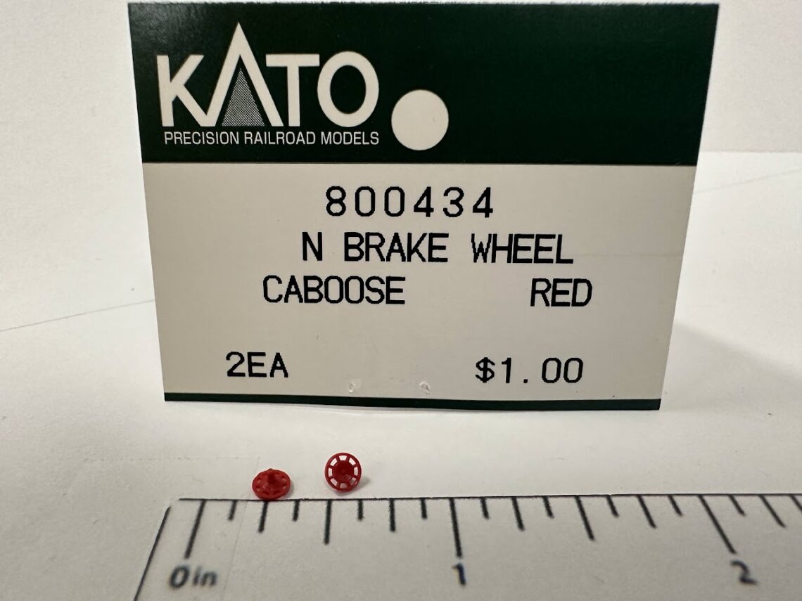 Caboose Brake Wheel, Red (N-Scale)