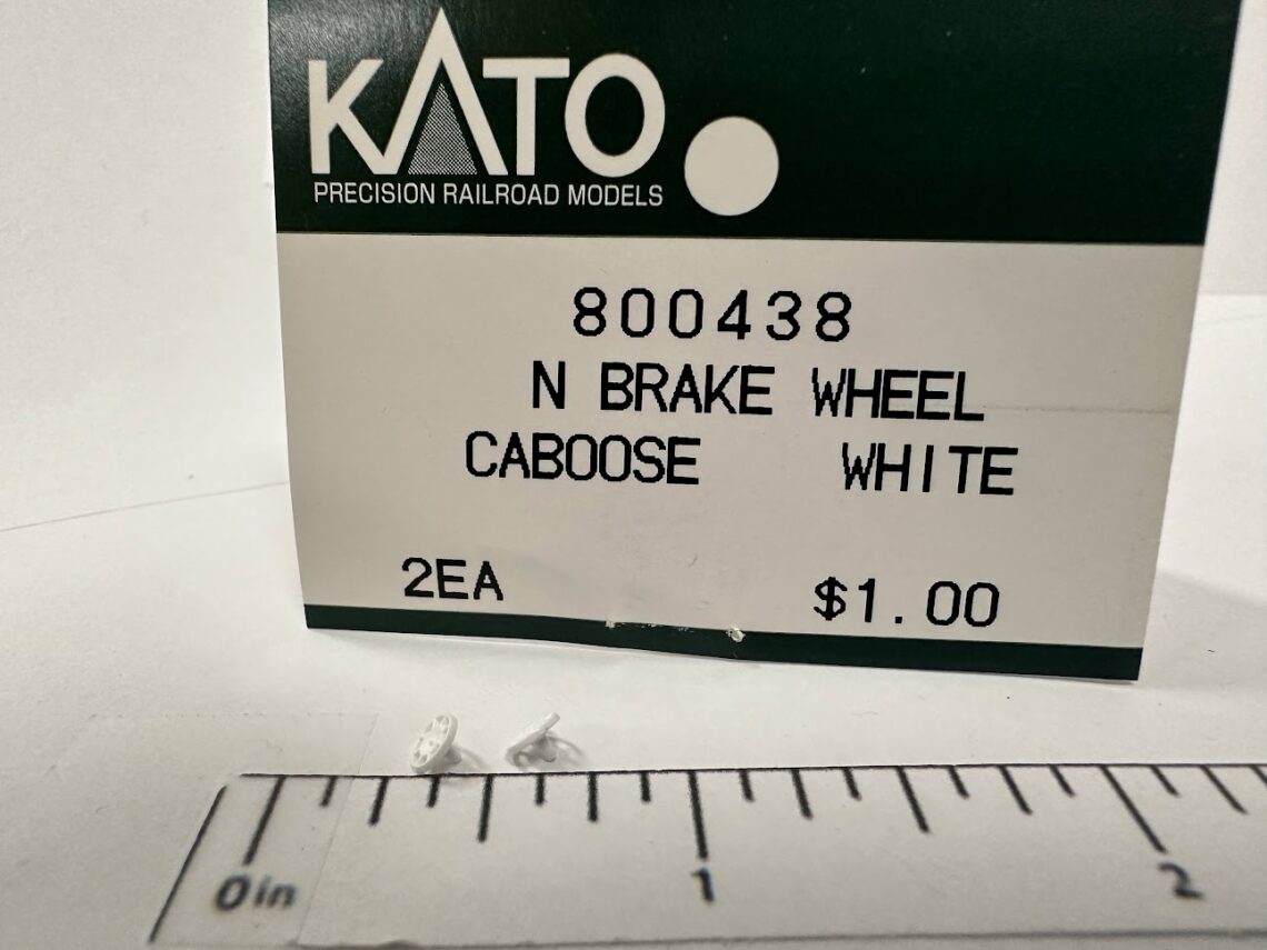 Caboose Brake Wheel, White (N-Scale)