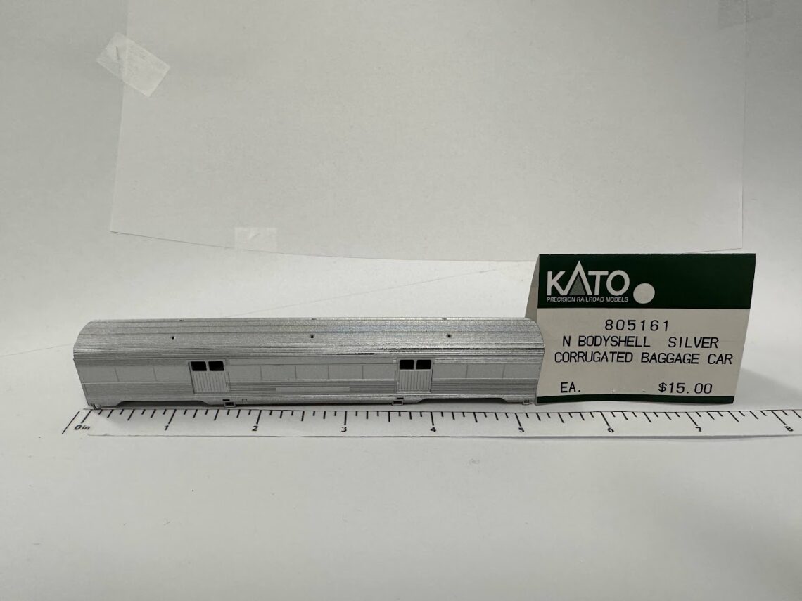 Budd Baggage Bodyshell, Silver (N-Scale)