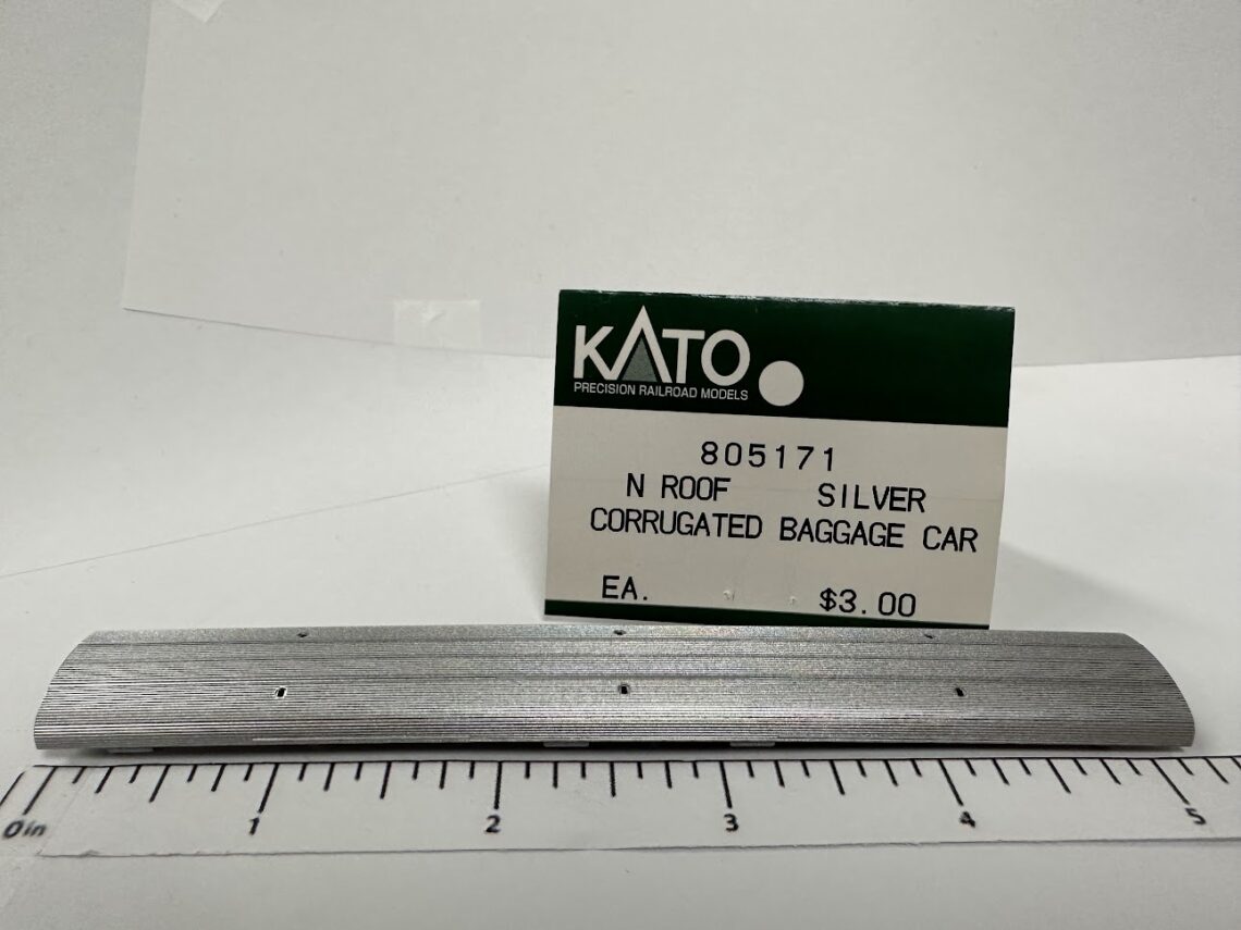 Budd Baggage Roof, Silver (N-Scale)