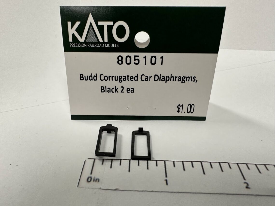 Budd Corrugated Car Diaphragms, Black (N-Scale)