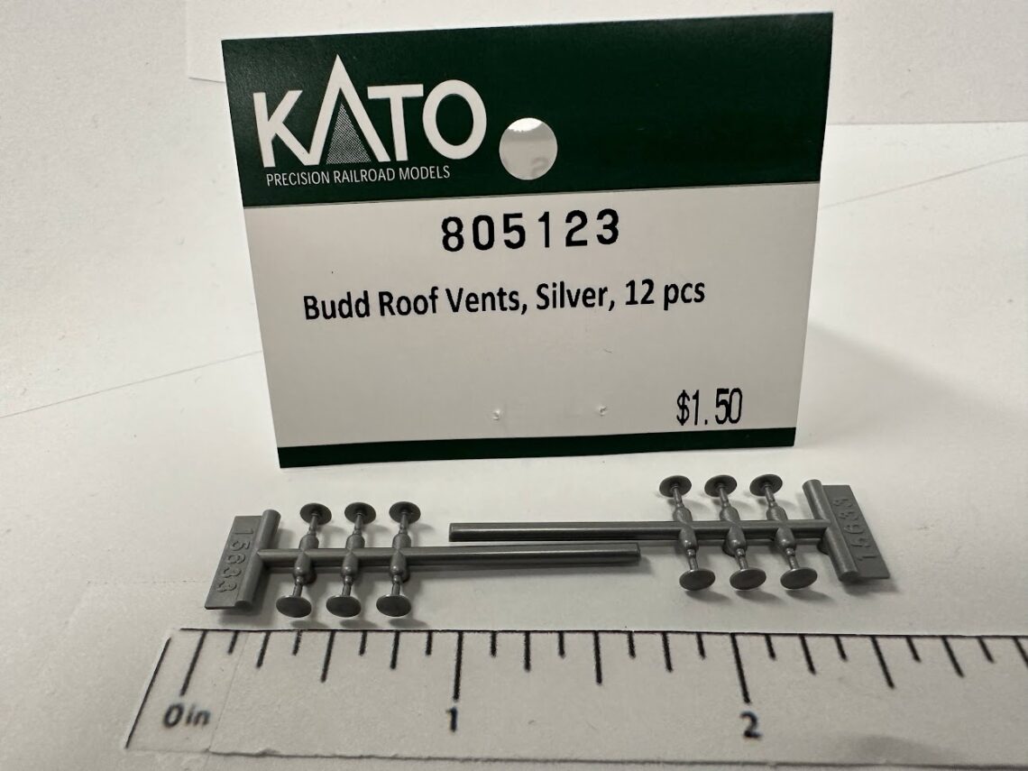 Budd Roof Vents, Silver (N-Scale)