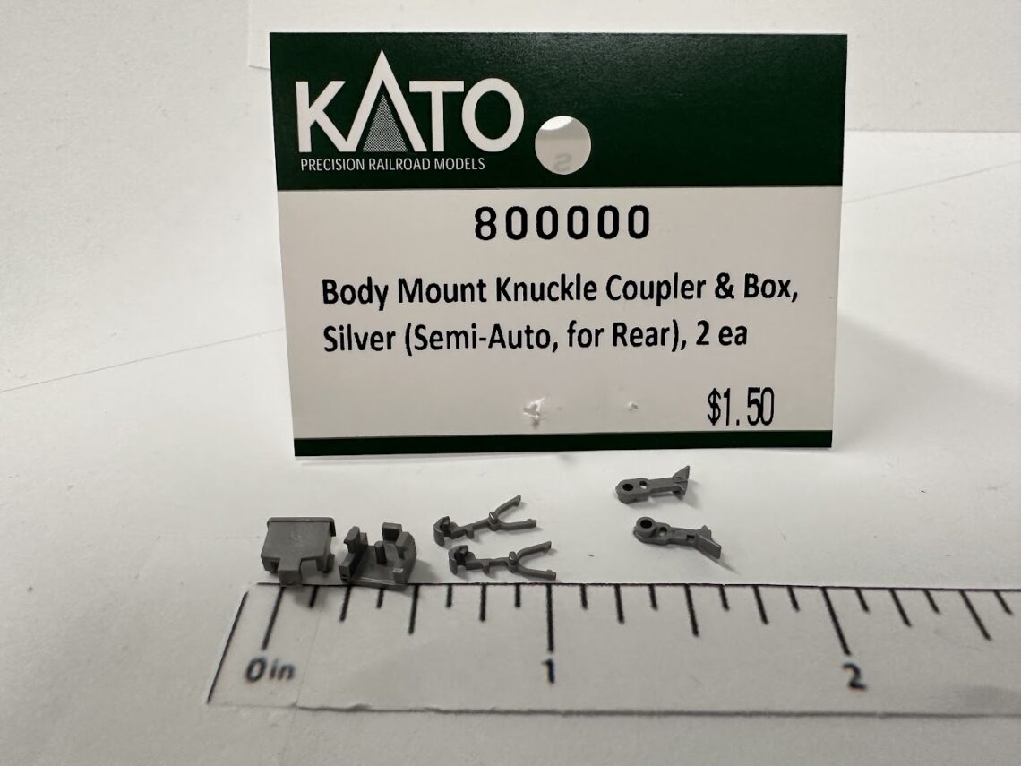 Body Mount Knuckle Coupler & Box, Silver (Semi-Automatic, for Rear) (N-Scale)