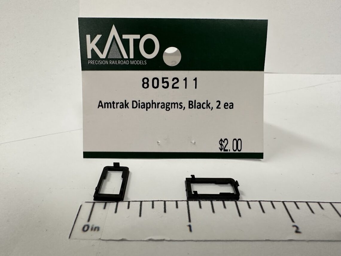 Amtrak Diaphragms, Black (N-Scale)