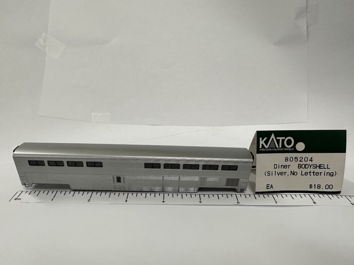 Superliner I Diner Bodyshell, Silver (N-Scale)