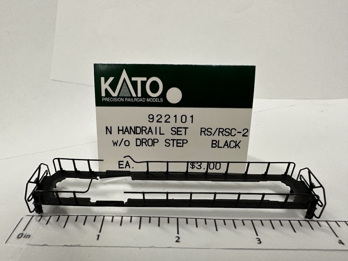 RS-2 / RSC-2 Handrail Set, Black (N-Scale)