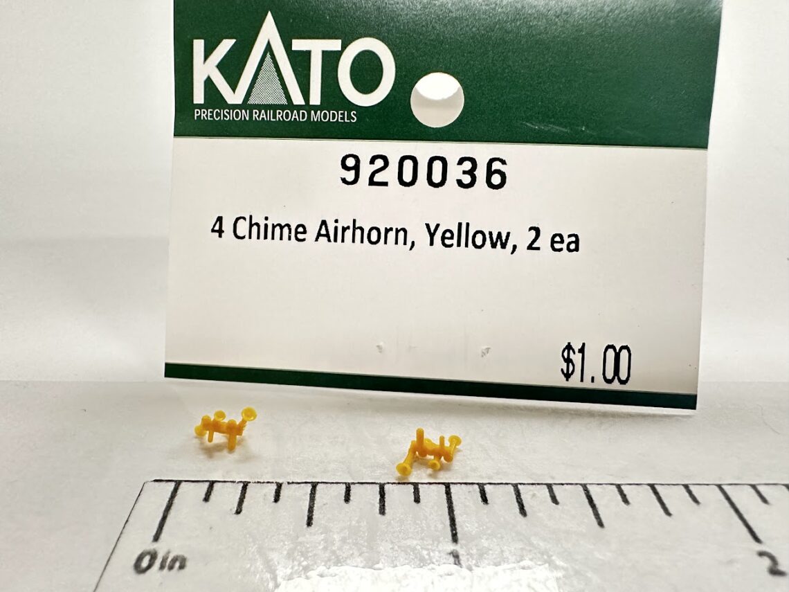 4 Chime Airhorn, Yellow (N-Scale)