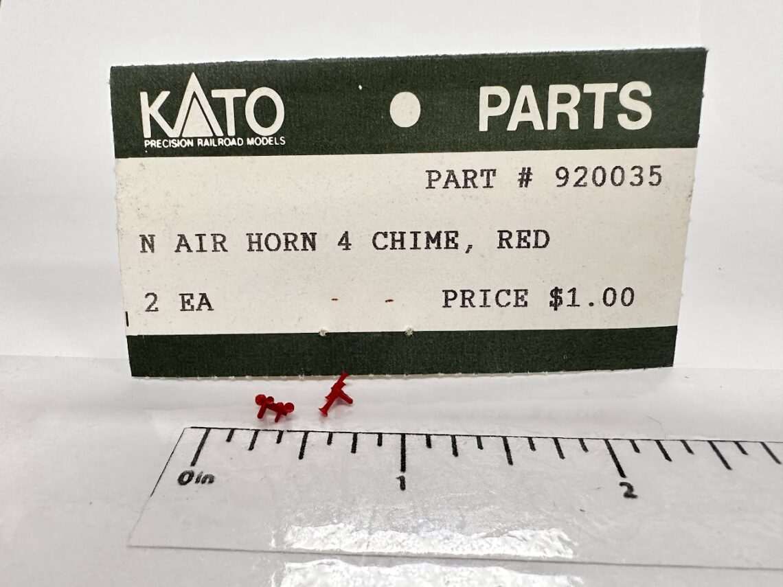 4 Chime Airhorn, Red (N-Scale)