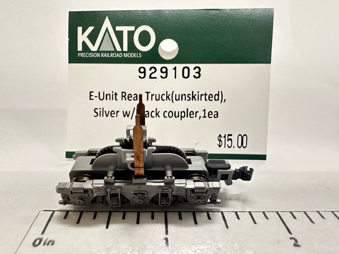 E-Unit Rear Truck (unskirted), Silver with black coupler (N-Scale)