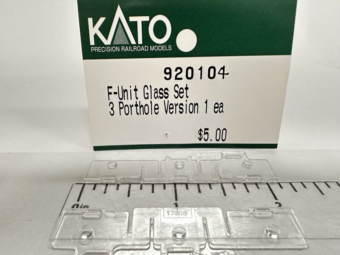 F7 3-Porthole Glass Set (side windows only) (N-Scale)