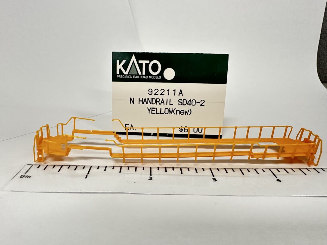 SD40-2 (Early) Handrail Set, BCR Yellow (N-Scale)