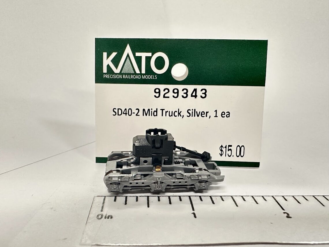 SD40-2 Mid Truck, Silver w/ wormgear and driveshaft (N-Scale)