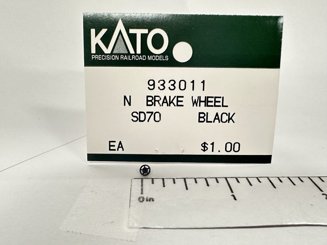 Five spoke Brake Wheel, Black (N-Scale)