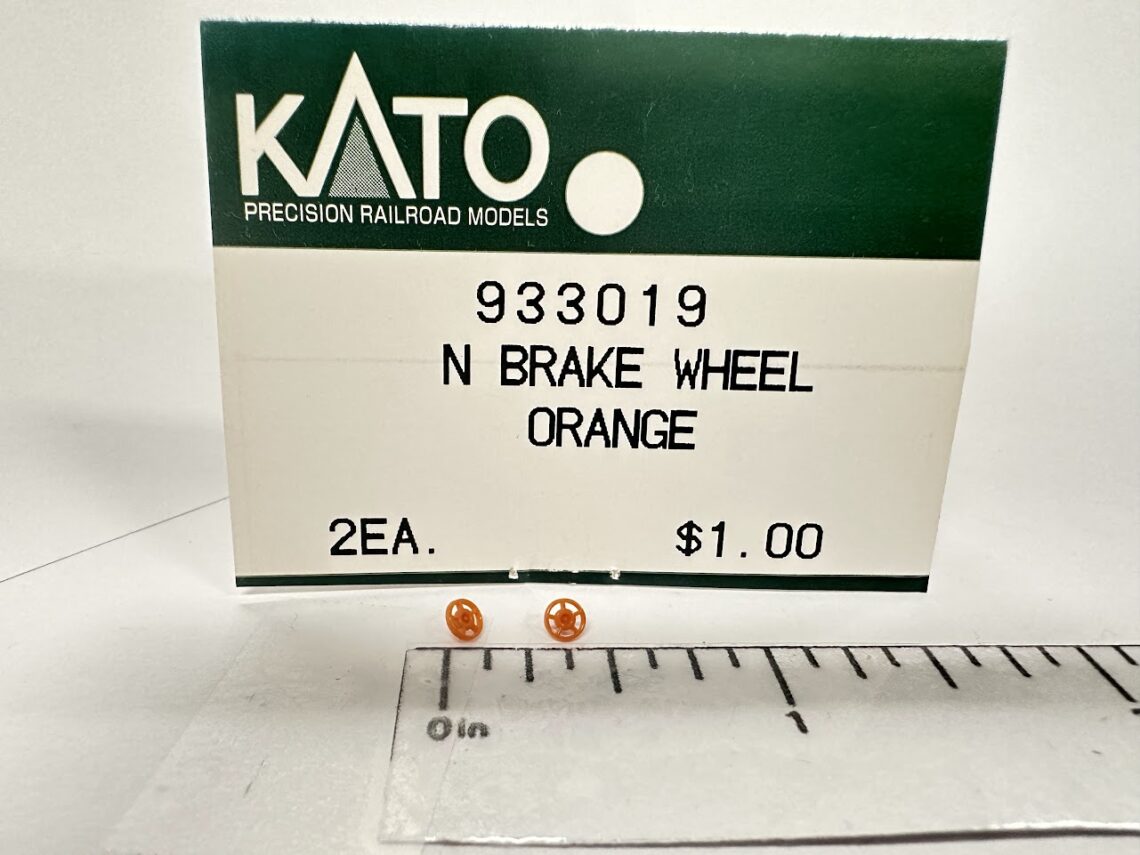 Five spoke Brake Wheel, BNSF Orange (N-Scale)