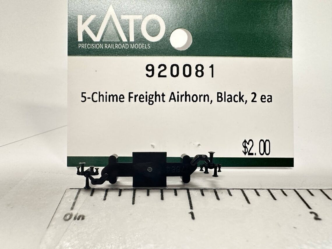5-Chime Freight Airhorn, Black (N-Scale)