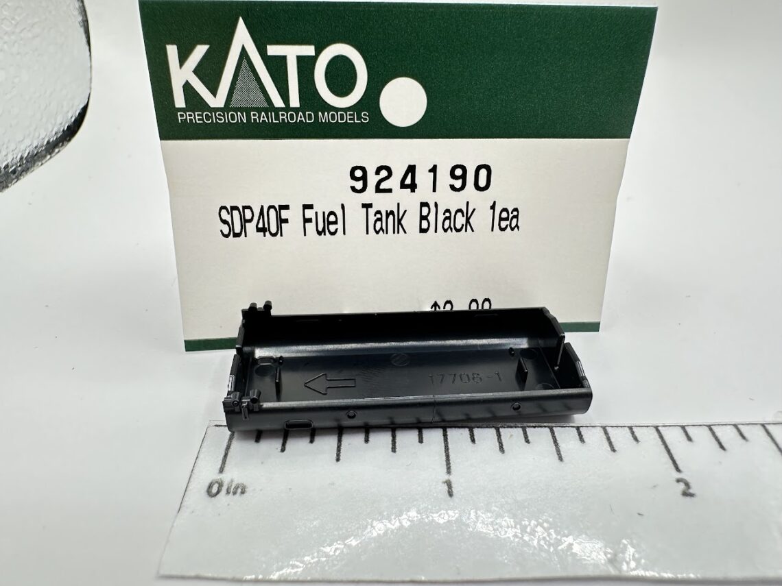 SDP40F Fuel tank, Black (N-Scale)