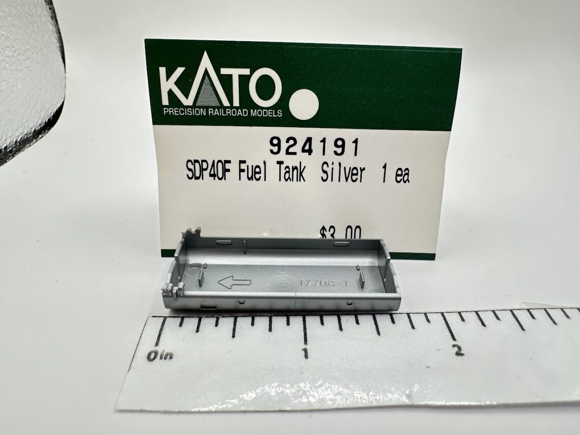 SDP40F Fuel tank, Silver (N-Scale)