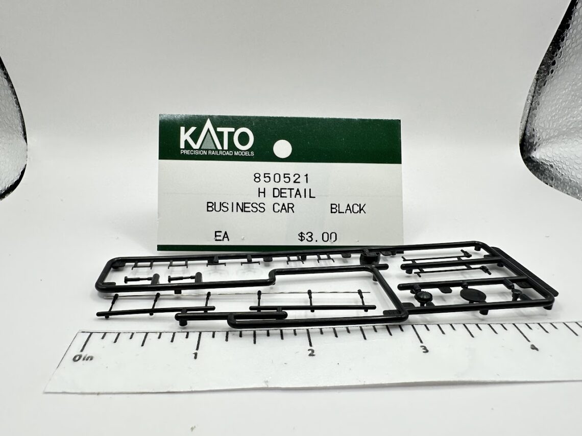 Budd Business Car Detail Parts, Black (HO-Scale)