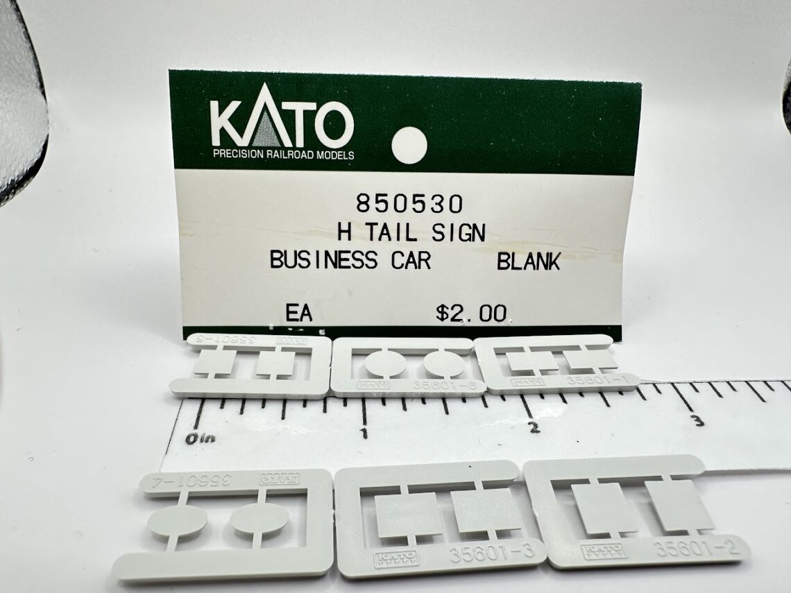 Budd Business Car Tail Sign Blanks (HO-Scale)