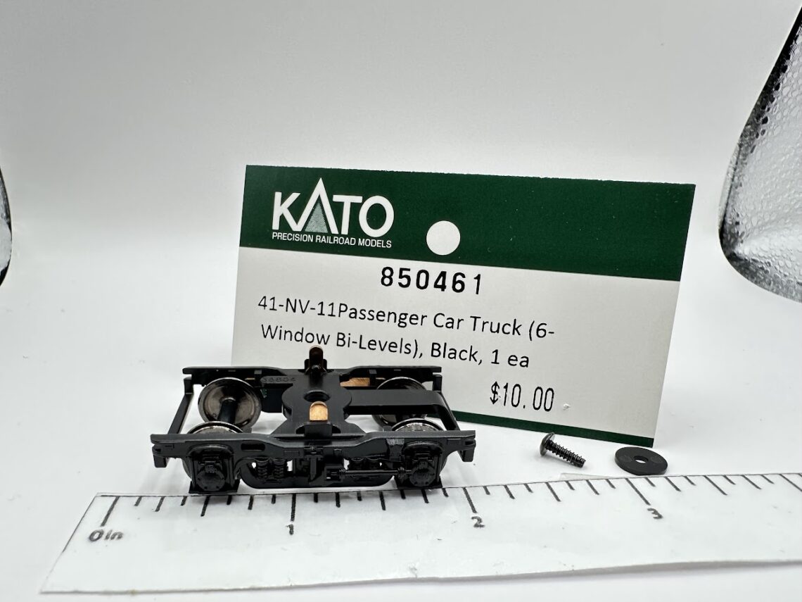 41-NV-11 Passenger Car Truck (for 6-Window Bi-Levels), Black (HO-Scale)