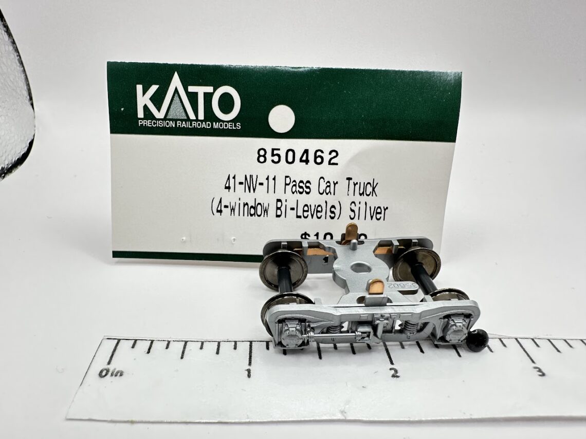 41-NV-11 Passenger Car Truck (for 4-Window Bi-Levels), Silver (HO-Scale)