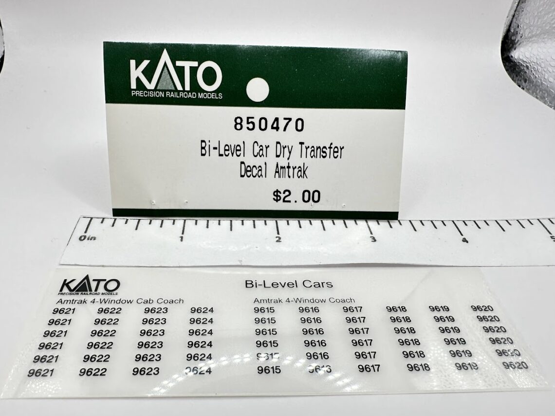 Bi-Level Amtrak Dry Transfer Set (HO-Scale)