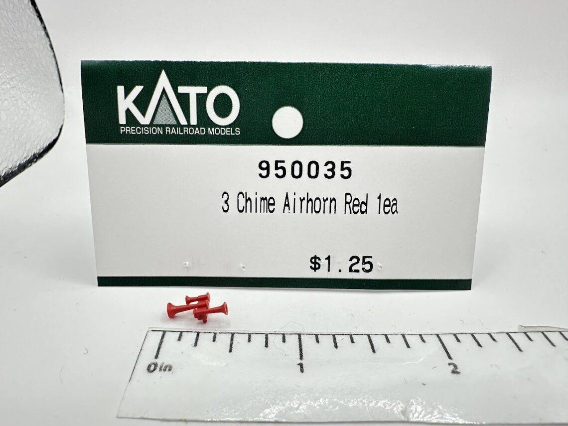 3 Chime Airhorn, Red (HO-Scale)