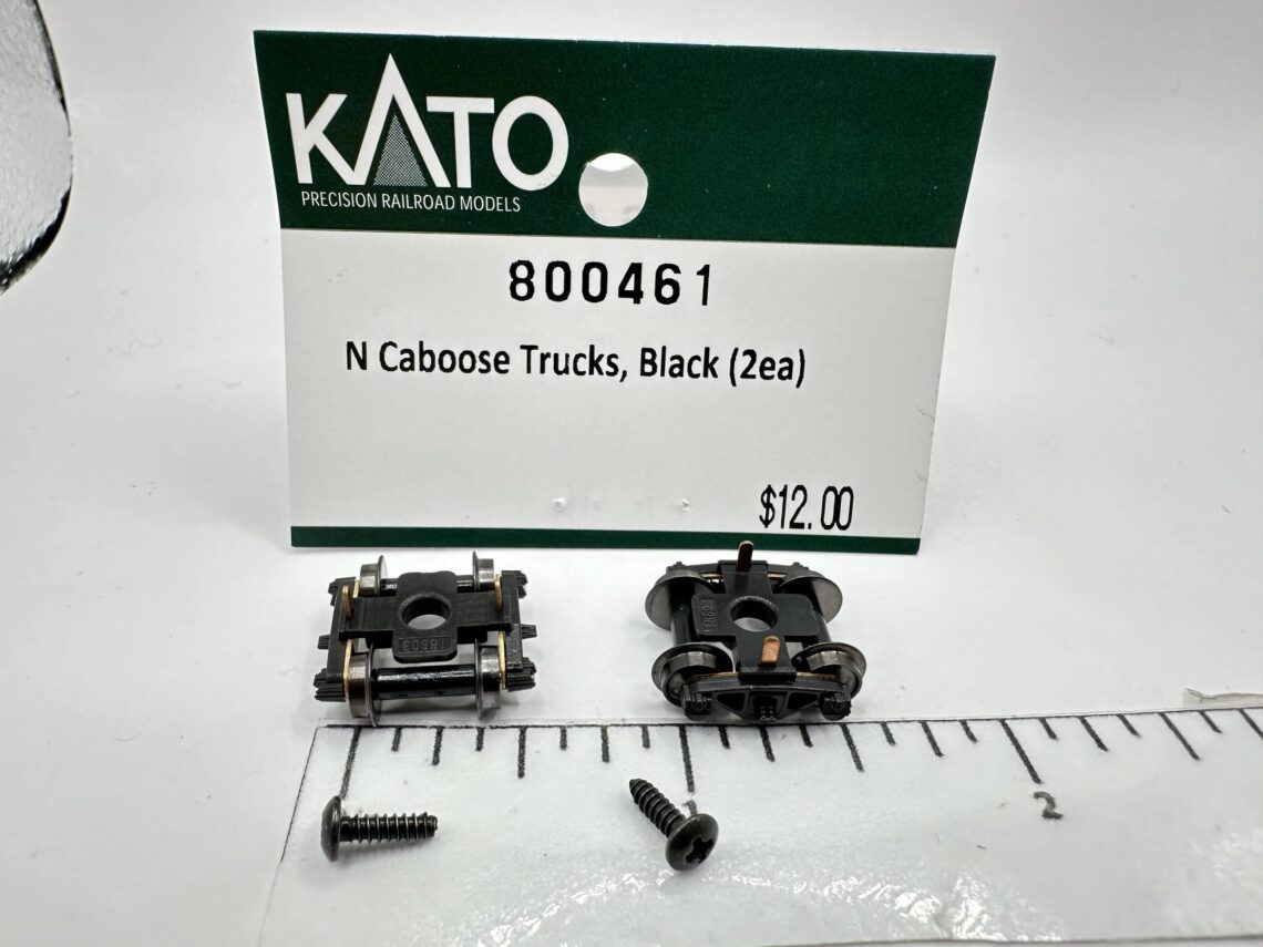 Caboose Trucks, Black (N-Scale)
