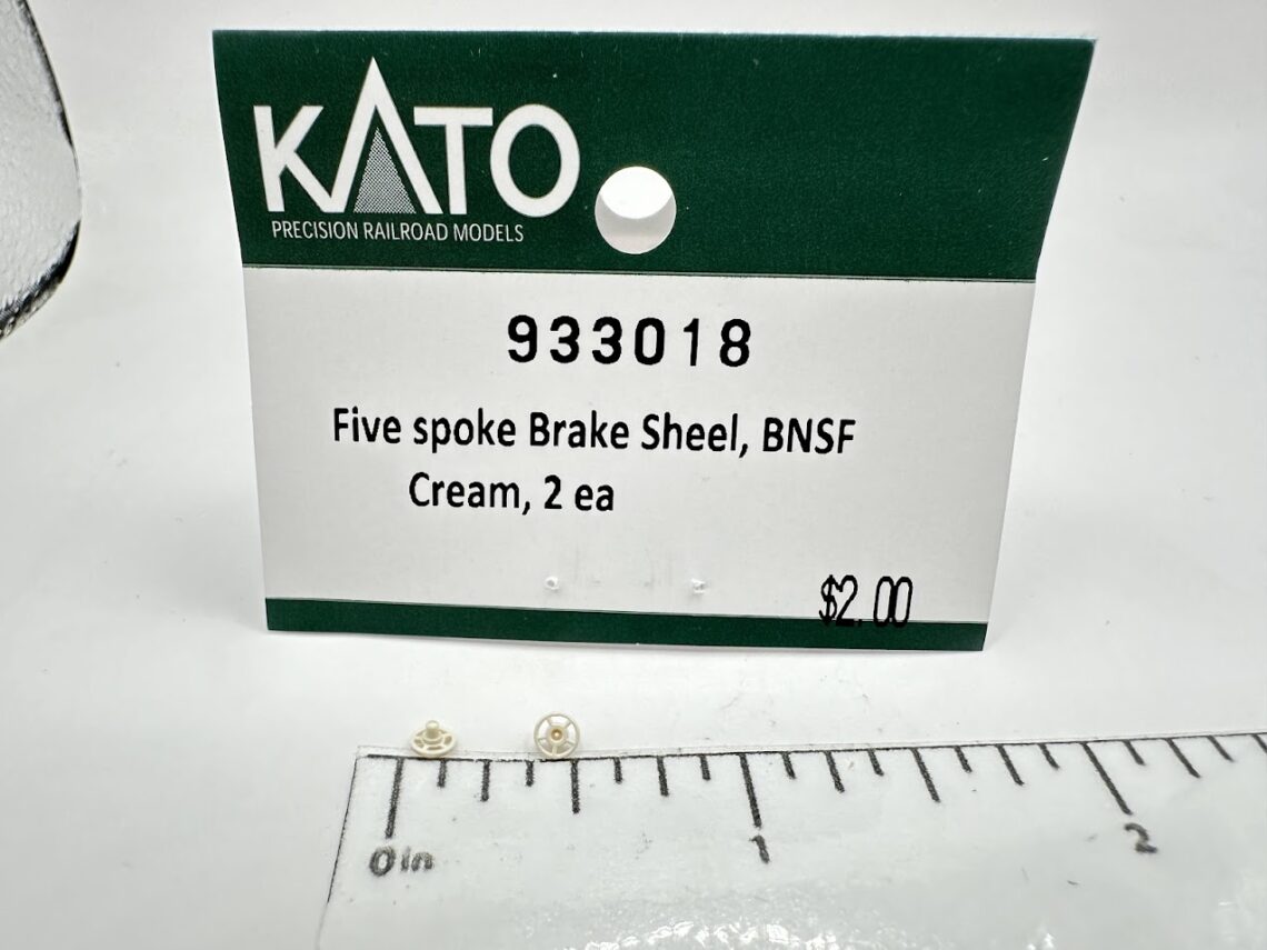 Five spoke Brake Wheel, BNSF Cream (N-Scale)