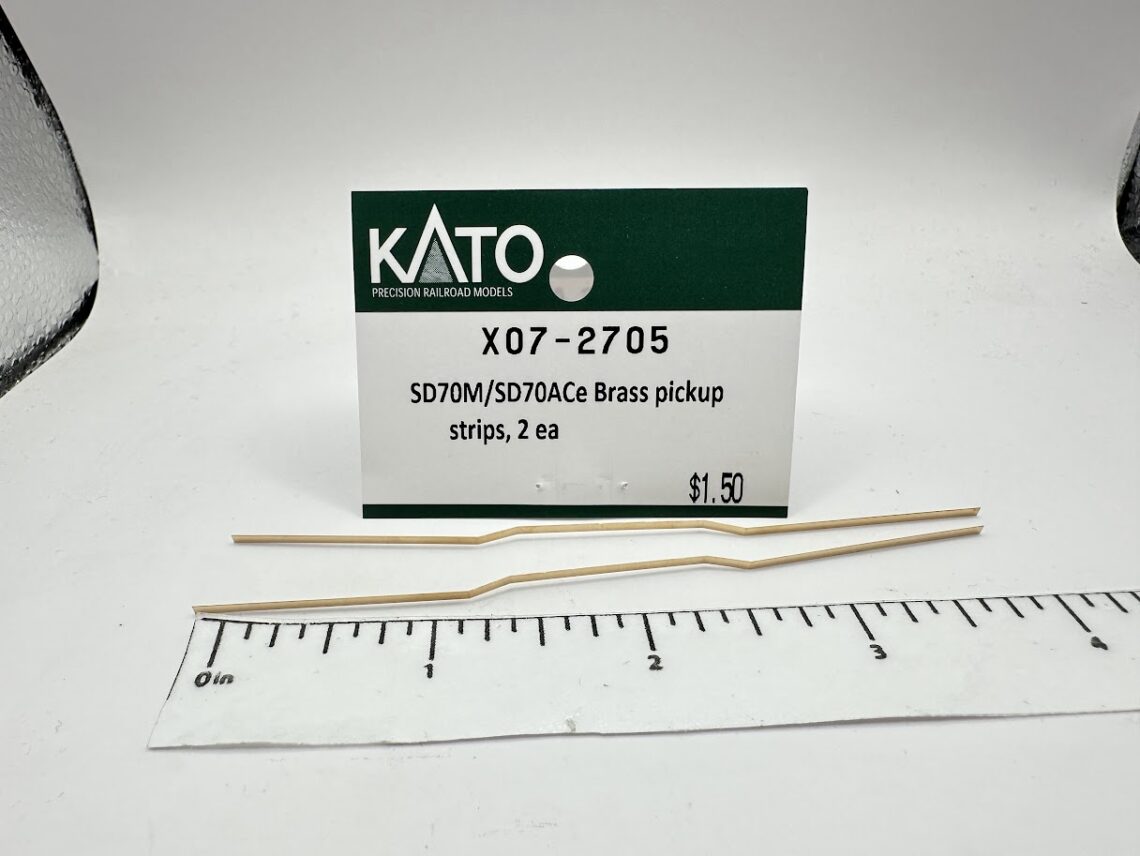 SD70M/SD70ACe Brass pickup strips (N-Scale)